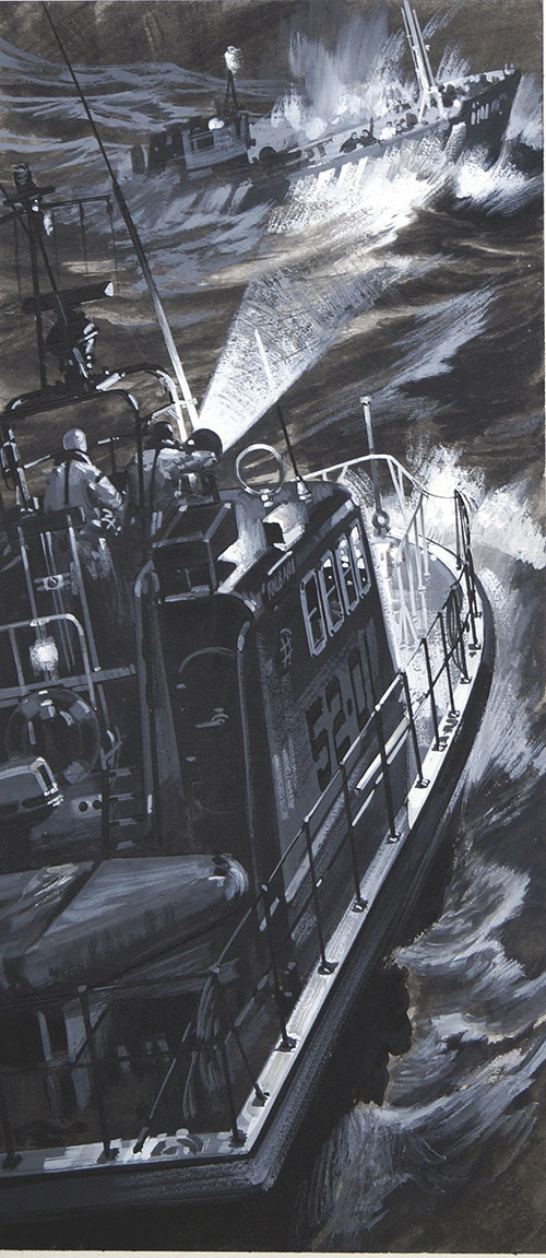 Rescue at Sea (Original) by Sea (Wilf Hardy) at The Illustration Art Gallery