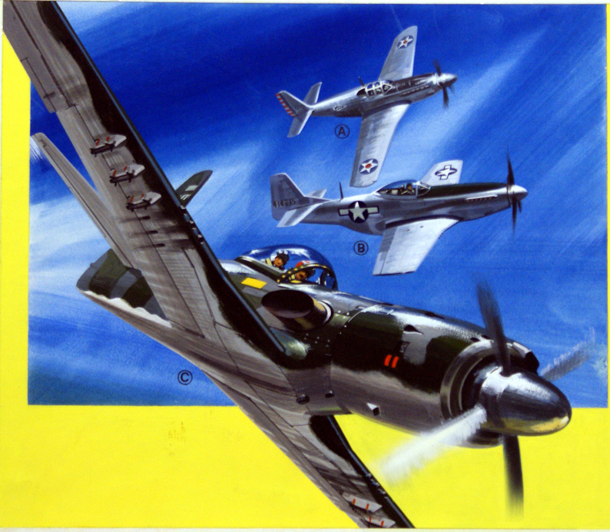 Mustang P-51 (Original) art by Air (Wilf Hardy) at The Illustration Art Gallery