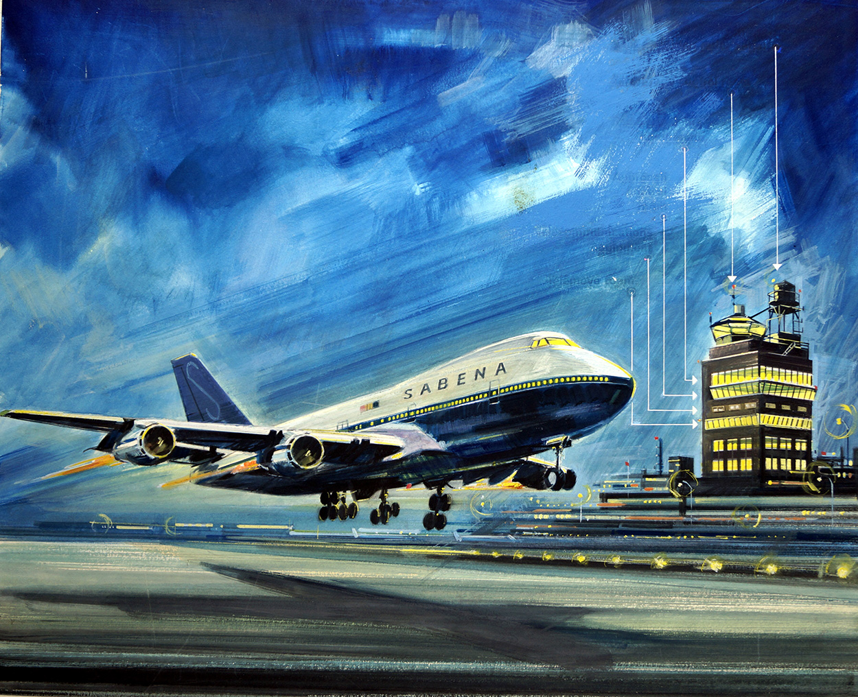 Air Traffic Control - Sabena (Original) art by Air (Wilf Hardy) at The Illustration Art Gallery