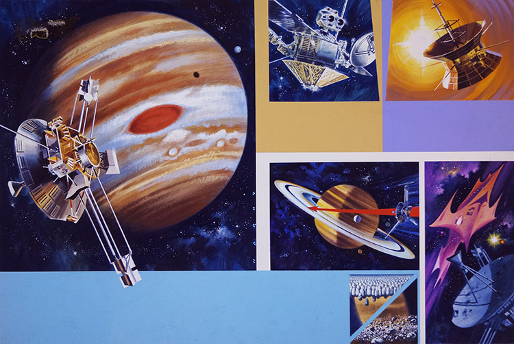 Unmanned Space Missions (Original) (Signed) by Space (Wilf Hardy) at The Illustration Art Gallery