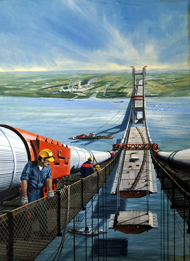 Construction on High (Original) (Signed) art by Wilf Hardy Art at The Illustration Art Gallery