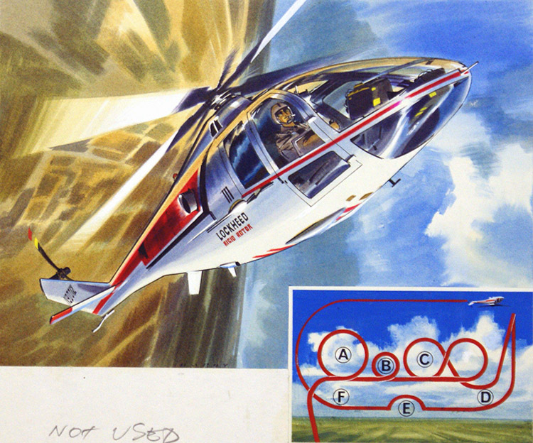 The Aerobatic Helicopter (Original) by Air (Wilf Hardy) at The Illustration Art Gallery