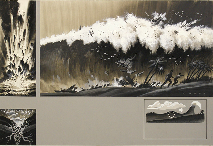 Tsunami - The Killer Tidal Wave (Original) (Signed) by Sea (Wilf Hardy) at The Illustration Art Gallery