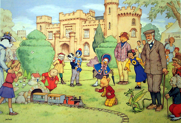 Rupert Bear: Open Day At the Squire's (Limited Edition Print) by John Harrold Art at The Illustration Art Gallery
