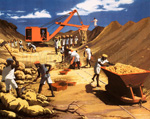 Mining Bauxite in Nigeria (Original Macmillan Poster) (Print)