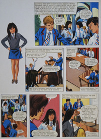 Enid Blyton's The Naughtiest Girl in the School: The Decision (THREE pages) art by Tony Higham