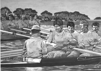 Boat Race Oxford Vs Cambridge art by Richard Hook
