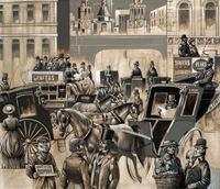Victorian Street Scene (Original) (Signed)