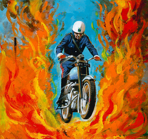 Wall Of Fire (Original) by British History (Howat) at The Illustration Art Gallery