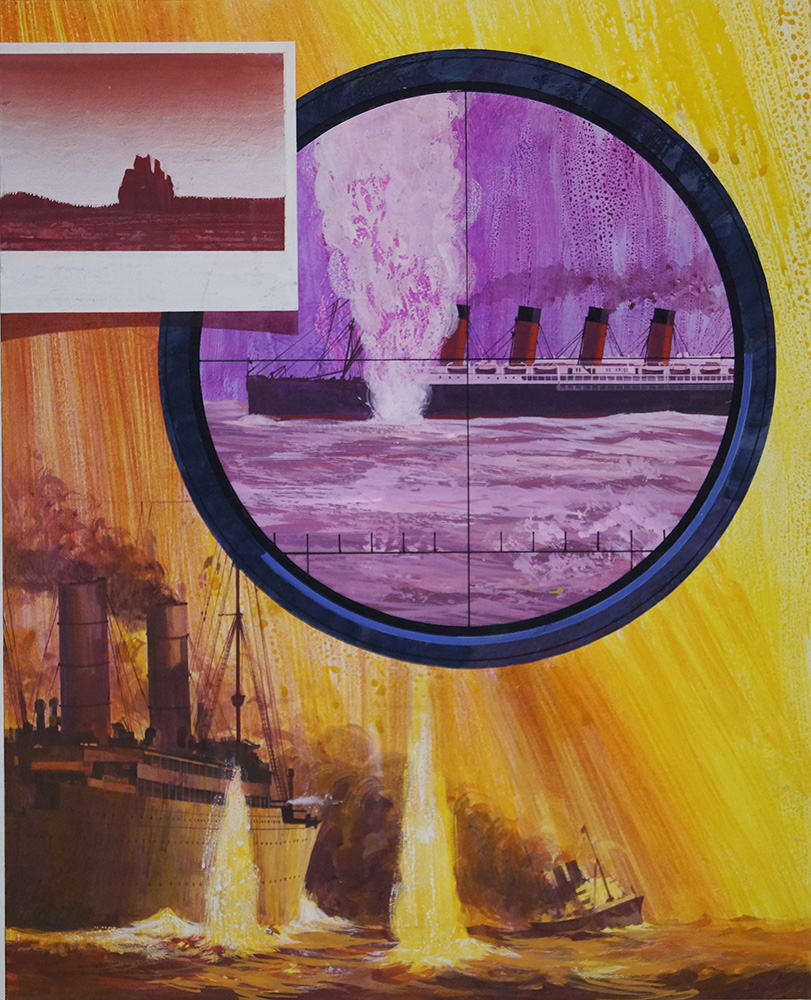 The Sinking of The Lusitania (Original) art by British History (Howat) at The Illustration Art Gallery