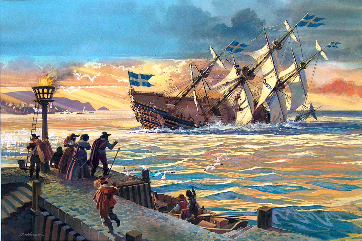 The Sinking of the Vasa (Original) (Signed) art by Andrew Howat at The Illustration Art Gallery