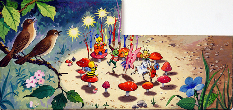 Dancing In The Forest (Original) by Gregory Grasshopper (Gordon Hutchings) Art at The Illustration Art Gallery