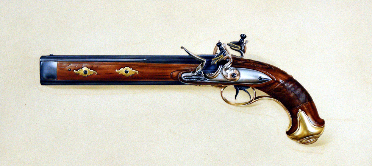 Flintlock Pistol, 1790 (Original) art by E Hyde Art at The Illustration Art Gallery