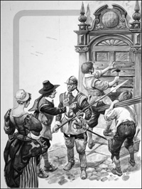 Puritans Closing a Theatre (Original)