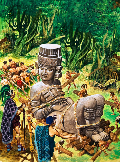 Mayans - The First American Indians (Original) by Peter Jackson Art at The Illustration Art Gallery