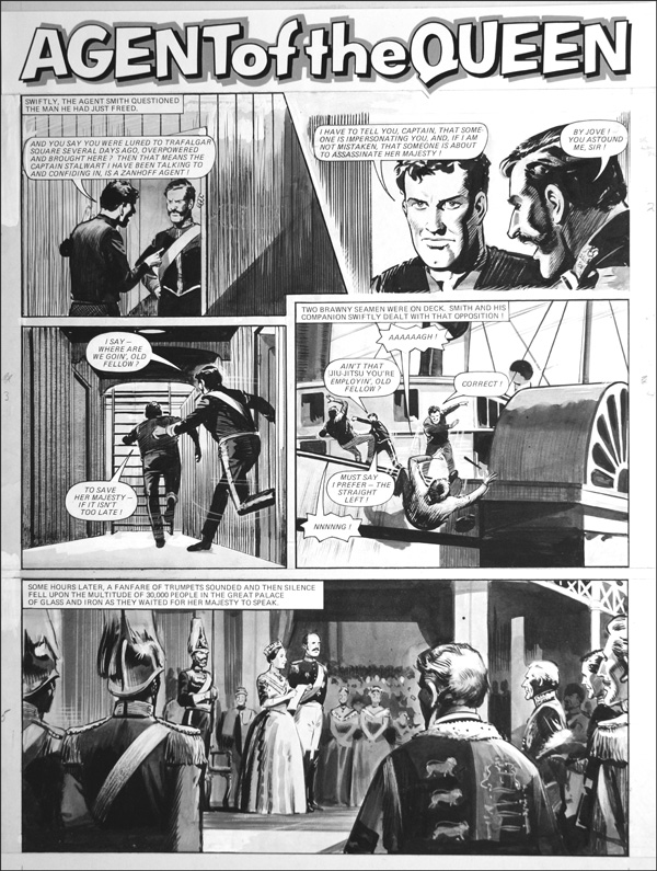 Agent of the Queen - Fanfare (TWO pages) (Originals) by Agent of the Queen (Bill Lacey) at The Illustration Art Gallery