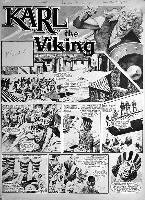 Karl the Viking Title Page 18 January 1964 (Original) by Karl the Viking (Don Lawrence) at The Illustration Art Gallery