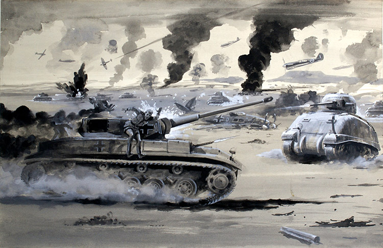 Rommel: The Desert Fox (Original) by Barrie Linklater Art at The Illustration Art Gallery