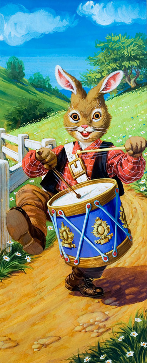 Brer Rabbit: Drummer Boy (Original) by Virginio Livraghi Art at The Illustration Art Gallery