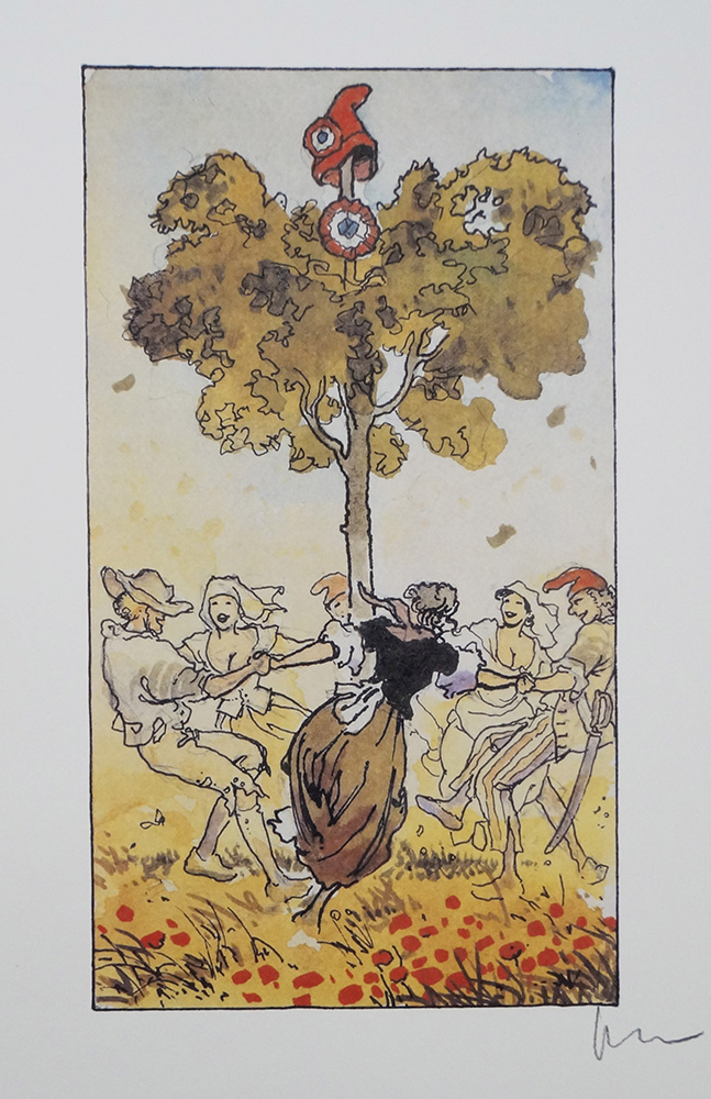 Dancing the Carmagnole around the Tree-of-Liberty (Limited Edition Print) (Signed) art by The French Revolution (Manara) Art at The Illustration Art Gallery