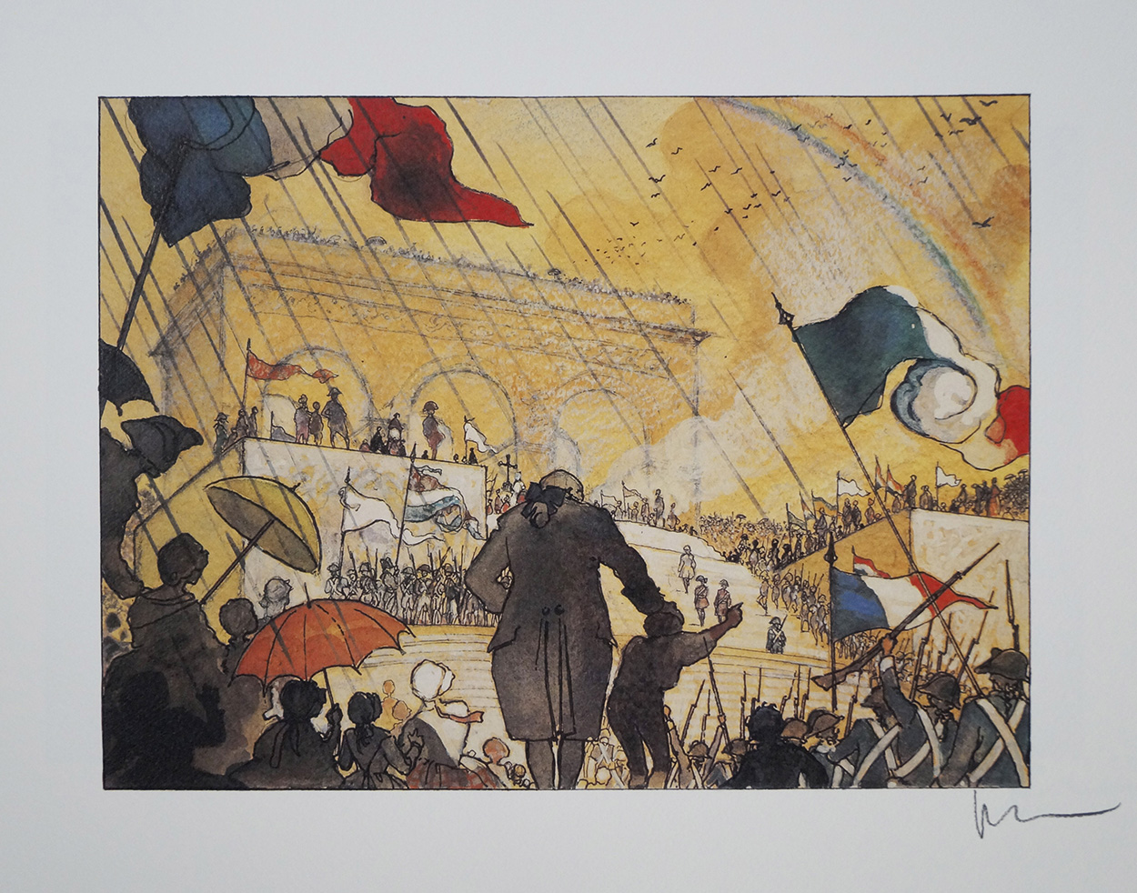 The Tricolour Rainbow (Limited Edition Print) (Signed) art by The French Revolution (Manara) Art at The Illustration Art Gallery
