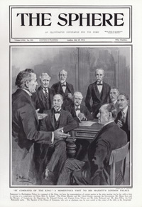 By Command of the King, A meeting to discuss Irish Home Rule (original cover page 1914) (Print)