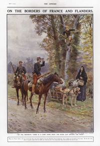 On the Borders of France and Flanders 1915 art by Fortunino Matania