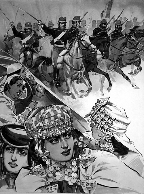 Algeria Invasion (TWO pages) (Originals) by Angus McBride Art at The Illustration Art Gallery