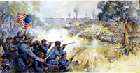 Pickett's Charge 1863 art by James E McConnell