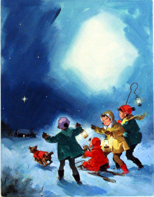 A Christmas Journey (Original) by Colin Merrett Art at The Illustration Art Gallery
