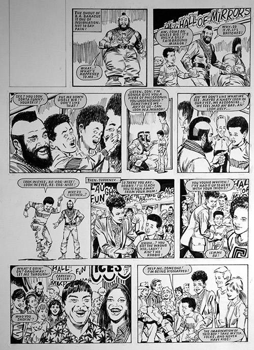 The A-Team: Hall of Mirrors (TWO pages) (Originals) by The A-Team (Barrie Mitchell) at The Illustration Art Gallery