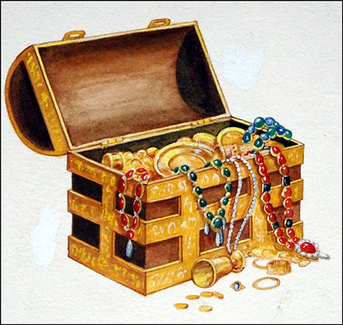 Treasure Chest (Original) by Edward Mortelmans at The Illustration Art Gallery