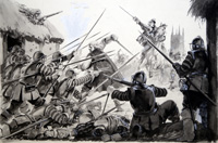Worcester Royalist Charge - English Civil War art by Will Nickless