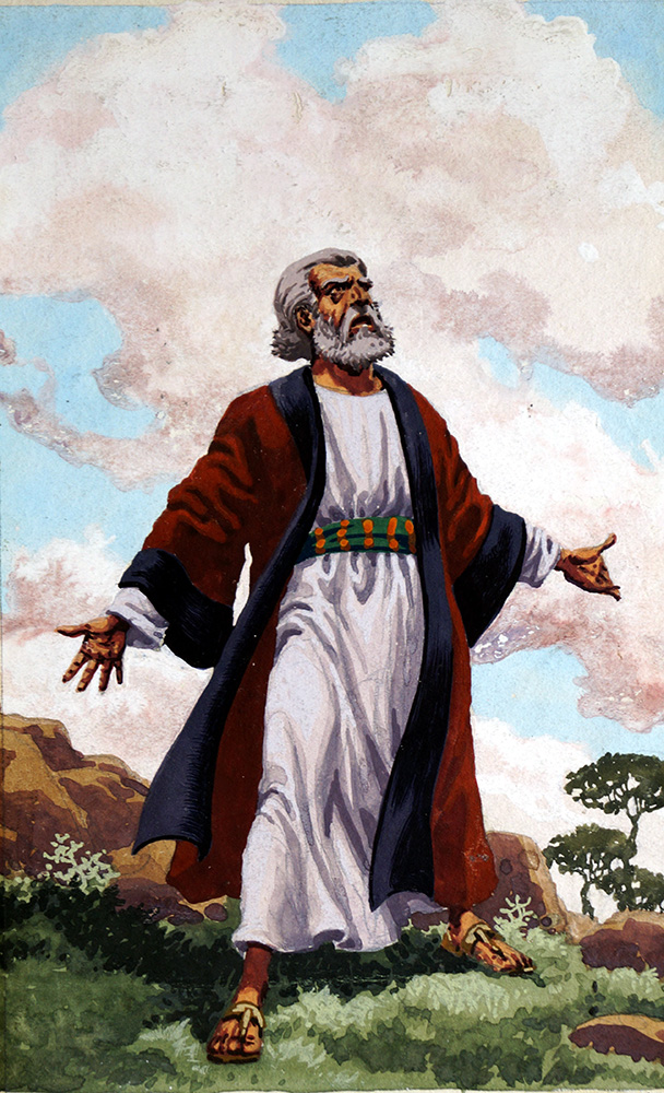 Abraham Before God (Original) art by Bible Stories (Pat Nicolle) at The Illustration Art Gallery