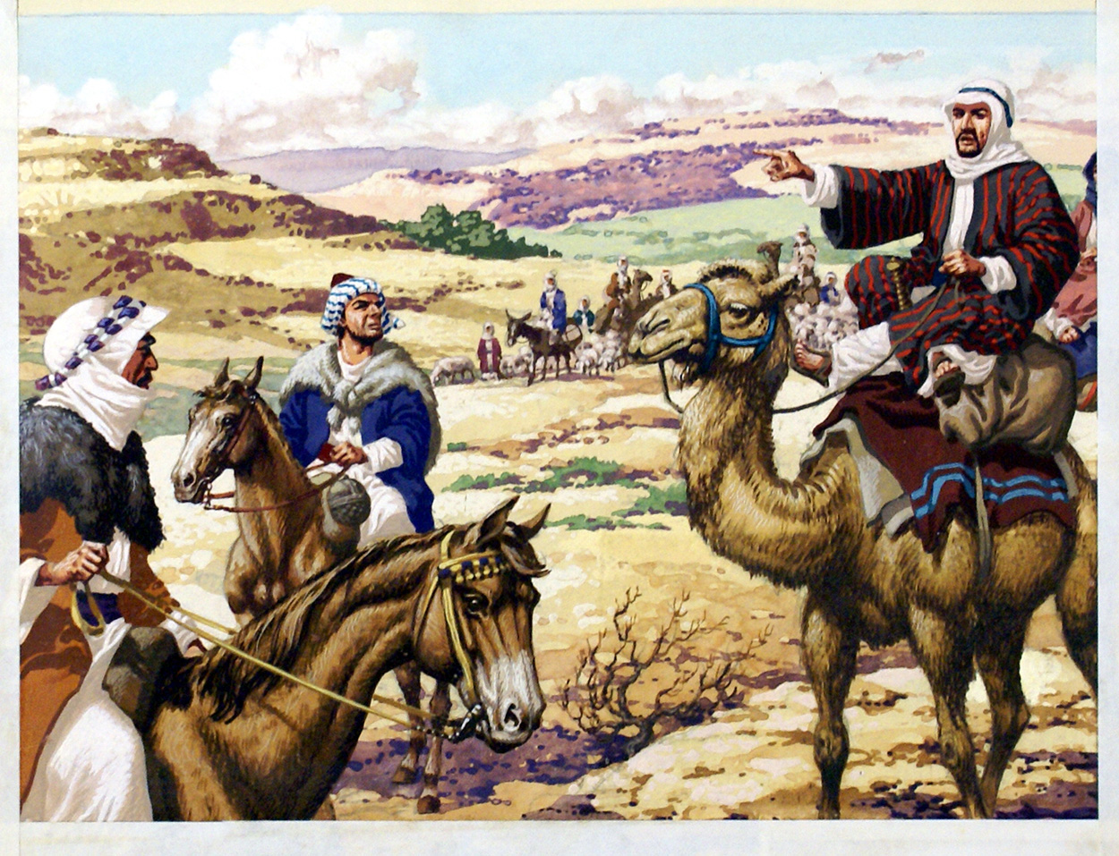Biblical Camel scene (Original) art by Bible Stories (Pat Nicolle) at The Illustration Art Gallery