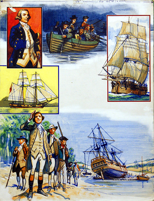 Scrapbook of the British Sailor: Captain James Cook (Original) by Eric Parker at The Illustration Art Gallery