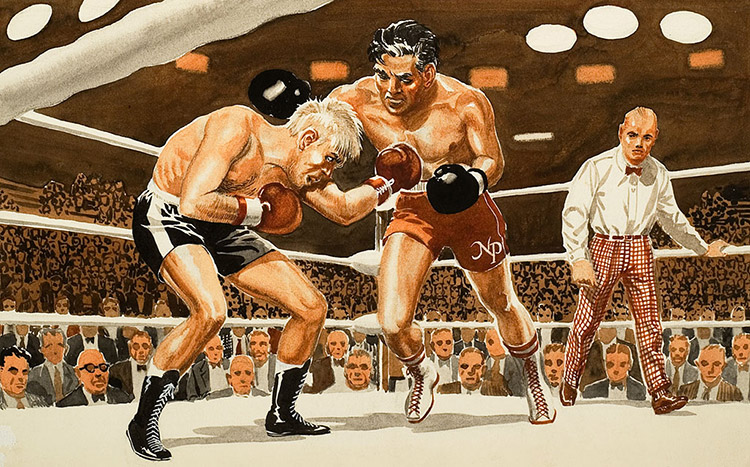 The Boxer - Seconds Out (Original) (Signed) by Oliver Passingham Art at The Illustration Art Gallery