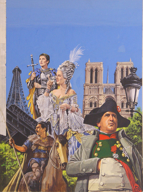 The Story of Paris - Look and Learn cover Painting (Original) (Signed) by Roger Payne Art at The Illustration Art Gallery