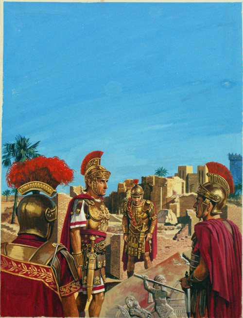 Romans in Babylon (Original) (Signed) by Ancient History (Payne) at The Illustration Art Gallery