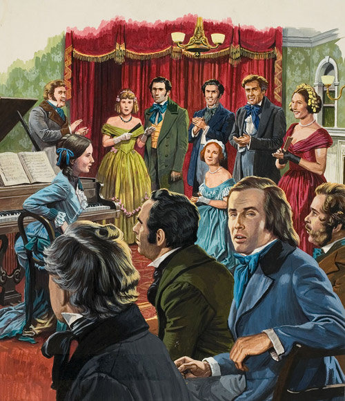 Robert Schumann's Tragic Invention (Original) by Roger Payne Art at The Illustration Art Gallery