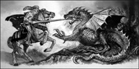 The Welsh Dragon art by Ken Petts