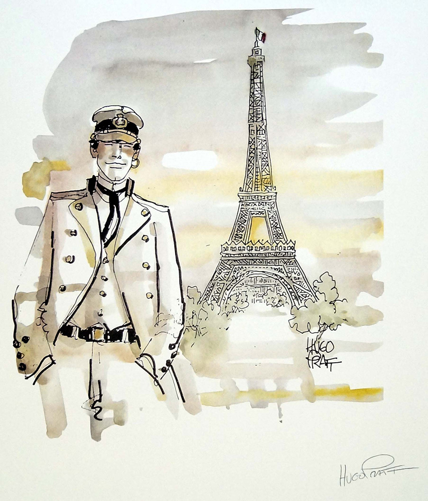 Corto Maltese - Down & Out in Paris (Print) (Signed) art by Hugo Pratt Art at The Illustration Art Gallery