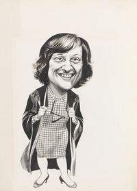Large Cartoon of Shirley Williams (Original)