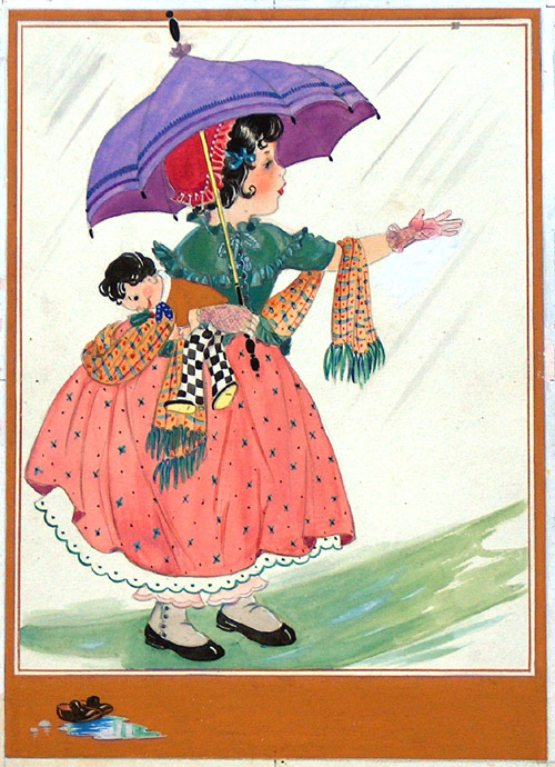 Rain (Original) by E Dorothy Rees Art at The Illustration Art Gallery
