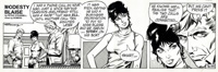 Modesty Blaise daily strip 7635 - Fitch's Threats (Original) (Signed)