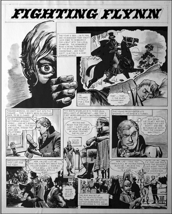 Fighting Flynn - In The Ring (TWO pages) (Prints) by Carlos Roume Art at The Illustration Art Gallery
