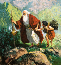 Abraham and the Sacrifice of Isaac (Original) (Signed)