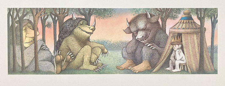 Where The Wild Things Are: King Max (Print) by Maurice Sendak Art at The Illustration Art Gallery