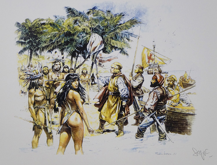 Natives and Invaders (Limited Edition Print) (Signed) by Paolo Serpieri Art at The Illustration Art Gallery