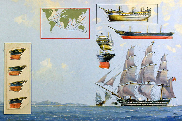 Maritime England Clipper Ships (Original) (Signed) by John S Smith Art at The Illustration Art Gallery